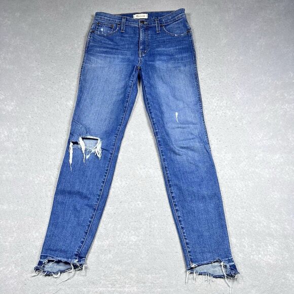 Madewell Jeans Womens Size 28 Blue High Rise Skinny Inseam 28 in Pockets - Picture 1 of 12